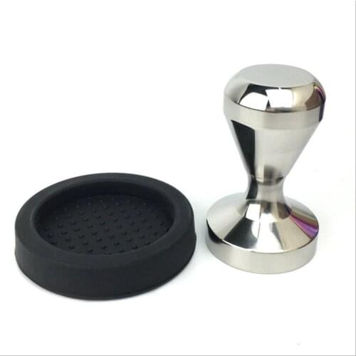 On Stock Sliding Stainless Steel Coffee Tamping Stand Holder Simple Single Round Silicone