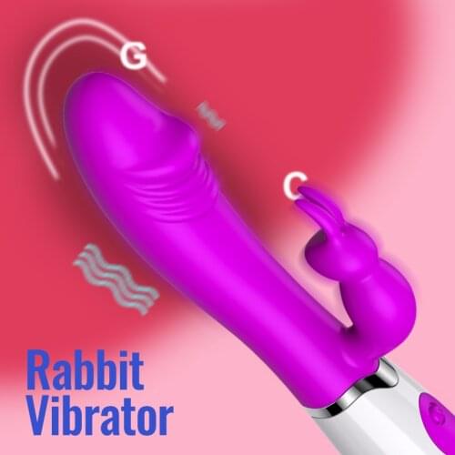 G Spot Vibrator for Women Vaginal Clitoral Stimulator Rabbit 7 Speed Dual Vibrators Massager Dildo Sex Toys for Women Sexshop