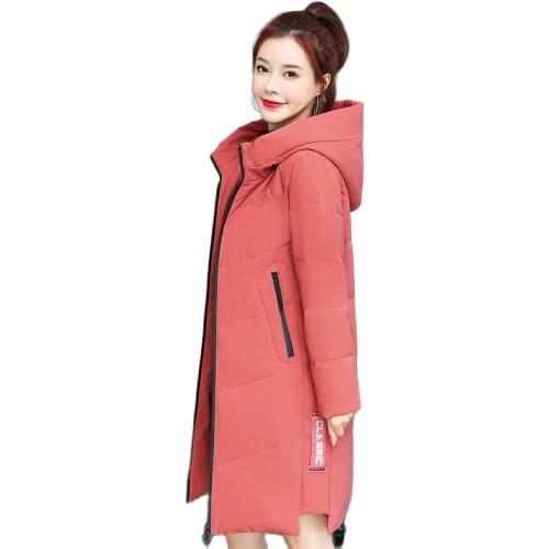 ISENMAL 2021 Winter Jacket Women Large Fur White Duck Down Coat Thick Parkas Warm Zipper Down Snow Outerwear