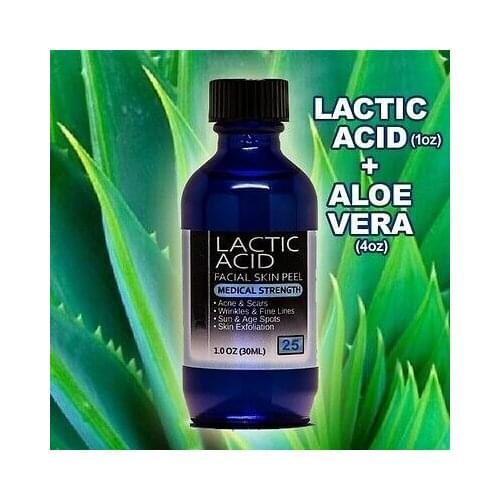 Lactic Acid Skin Peel 25% and 100% pure organic aloe vera gel Moisturizer Combo 1 set