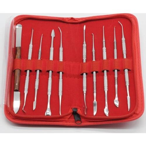 1/Set Dental Stainless Steel Kits Wax Carvers Carving Tool Oral Care Dentist Prepare Tools Lab Equipment