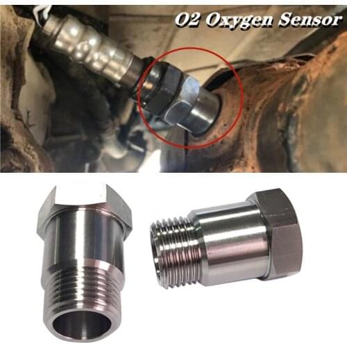 1 Pair M18 X1.5 O2 Oxygen Sensor Mounting Bung Fitting Stainless Steel Oxygen Sensor Ports Plugs