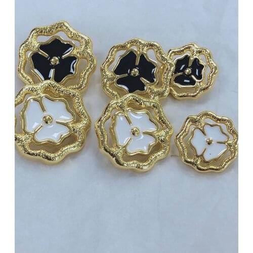 10pcs Gold Metal Women Coat Dress Decorative Craft Buttons for Clothing Needlework Sewing Botones Garment 18mm 23mm 25mm