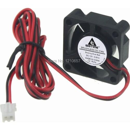 200Pieces LOT DC 12V 3cm 30mm x 30mm x 10mm Dual Ball Radial Cooling Fan Extruder For 3D Printer 1M Wire