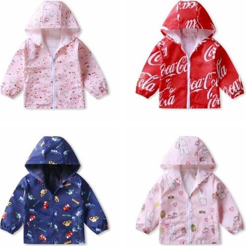 2020 Childrens Clothes Kids Windbreaker Baby Boys Jacket Autumn Toddler Girls Outerwear Children Coats 90-130cm