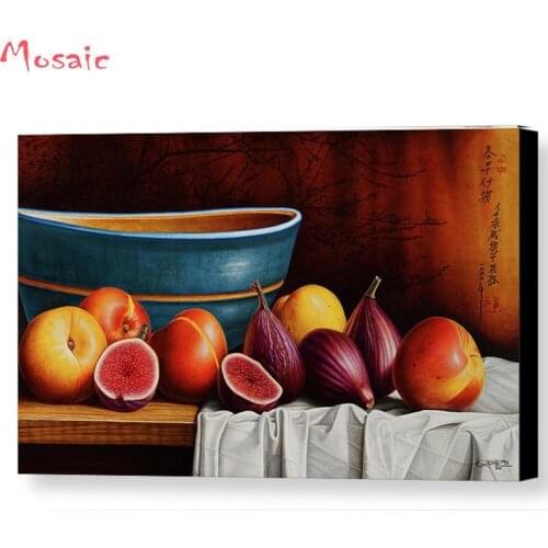 Diamond Embroidery fruit peaches And Figs 5D DIY Diamond Painting cross stitch kit Square Rhinestone Mosaic Home decor