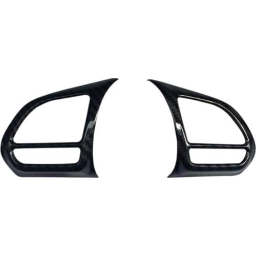 Car Carbon Fiber Steering Wheel Button Sticker Cover Trim for MG6 MG HS ZS 2017+ Interior Decoration Frame Accessories