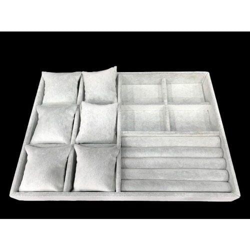 Aydindecor Suede Gray Jewelry Display Box