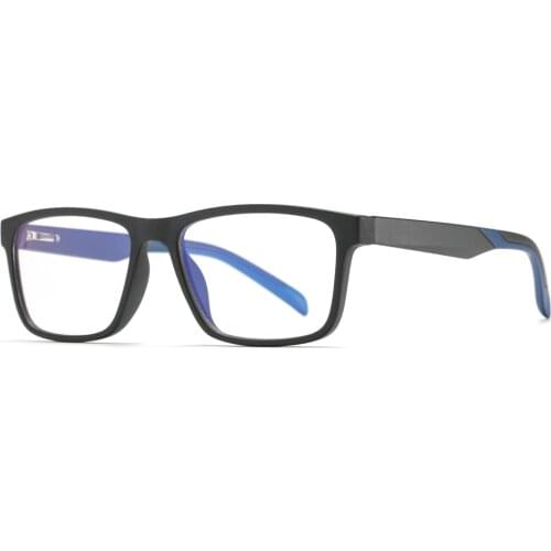 Brand TR90 Anti Blue Light Eyeglasses Rectangle Optical Myopia Eyewear Titanium Frame Black Computer Glasses Frame for Women Men