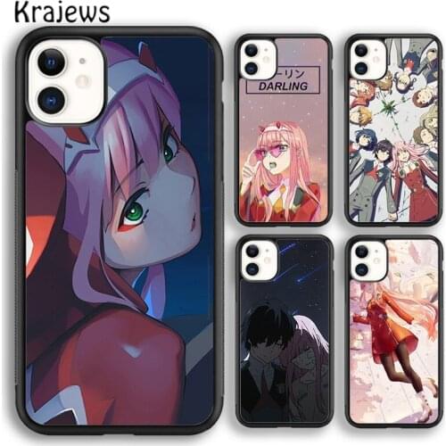 Krajews Anime Zero Two Darling in the Franxx Phone Case Cover For iPhone 5 SE 6s 7 8 plus X XR XS 11 12 pro max Galaxy S8 S9 S10