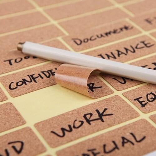 Wooden Labels Sticker Craft Kitchen Spice Bottle Jars Can Pantry Labels Sticker Packaging Sealing Album Self-Adhesive Sticker