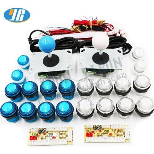 DIY Kit with Zero Delay USB Encoder PC Arcade Games 8 Way Joystick 5V LED Illuminated Arcade Raspberry Pi