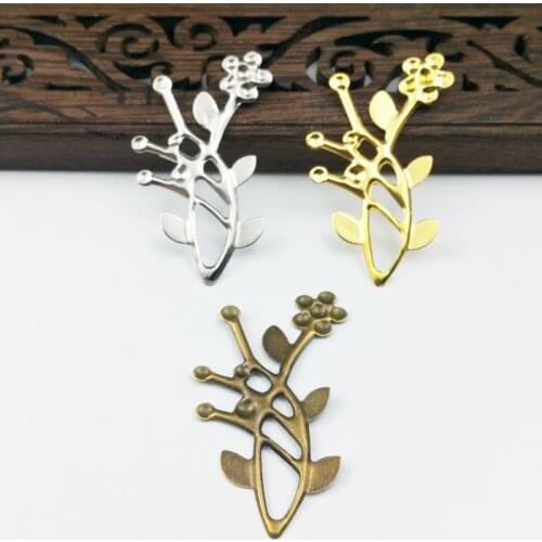 20pcs 25x40mm Filigree flower bran Wraps Metal Charms For Embellishment Scrapbook DIY Jewelry Metal Craft Wraps
