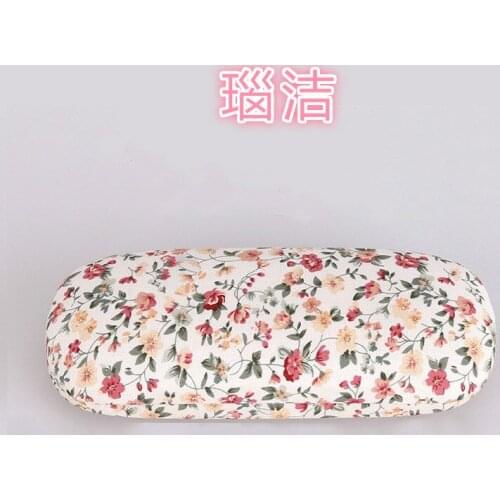 16.5*6.5*3.5 Women Floral New Cute Calico Cotton Cloth Simplicity Glasses Box Folding Young Artists Four models to choose