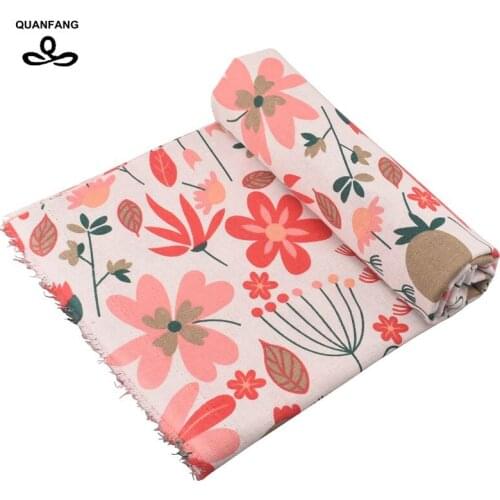 QUAN FANG Printed Cotton Linen Fabric For Patchwork Quilting,Sewing DIY, Sofa Table Cloth Furniture Half meter