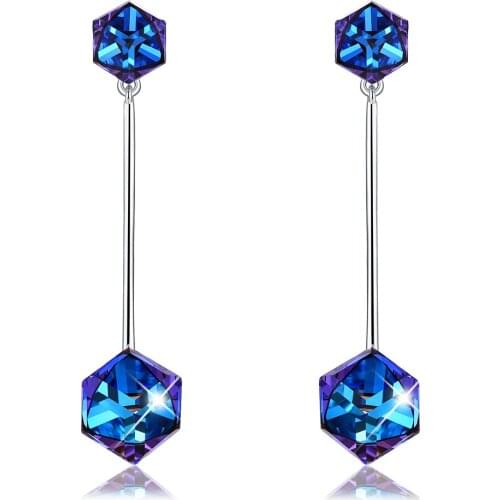 ANNA QUEEN Earrings for Women 'Infinity Love' Dangle Earrings with Crystals, Jewelry for Women CR0018