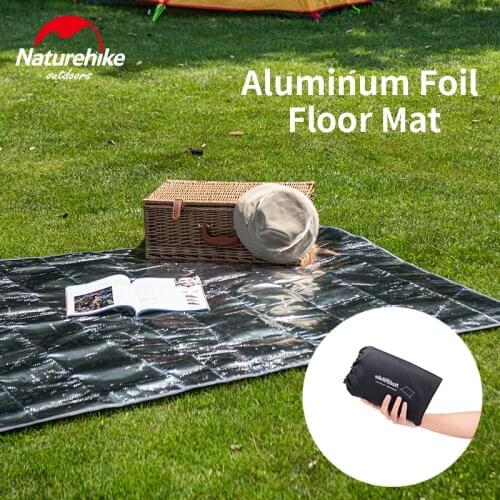 Naturehike Camping Mat Portable Picnic Tent Mat Waterproof PE Aluminum Foil Beach Floor Pad 3 Sizes Sun Shelter Tent Accessories