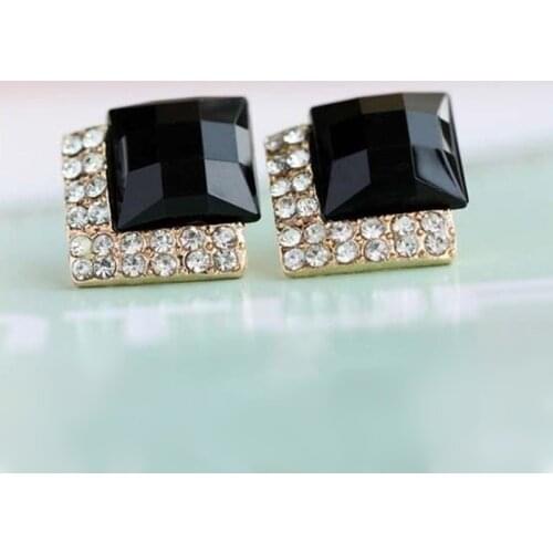 Hot Sales Luxury Black Gem Earrings Crystal Earrings Jewellery Gift