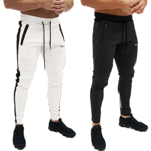 2019 newest Men Joggers sports Pants Fitness Men Sportswear Bottoms Skinny Sweatpants Trousers Running Gyms Jogger Pants