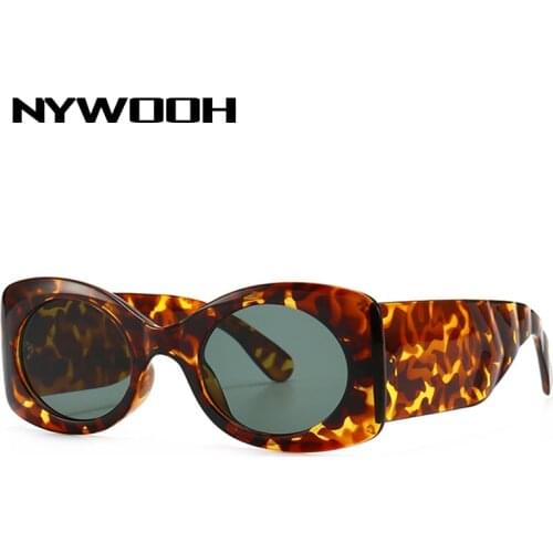 NYWOOH Vintage Women Sunglasses Men Brand Designer Oval Sun Glasses Wide Legs Sun Glasses Female Male Shades Eyeglasses UV400