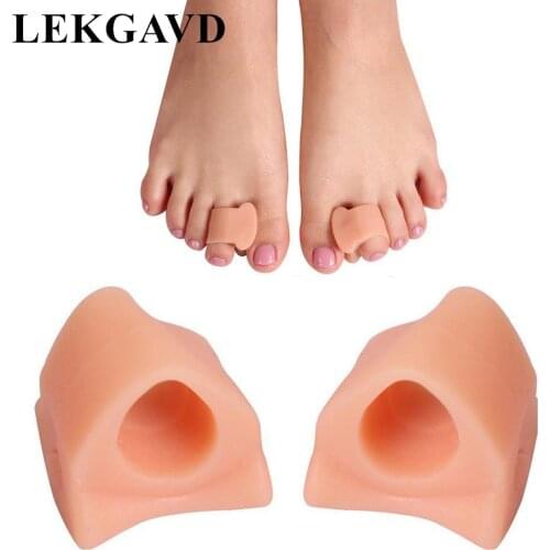 2pcs Silicone Gel Bunion Toe Corrector Orthotic Straightener Separator Foot Care Orthopedic Supplies Silica Gel None Electric