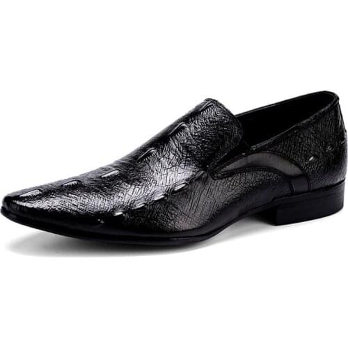 Мужские кожаные туфли PADEGAO China At AliExpress