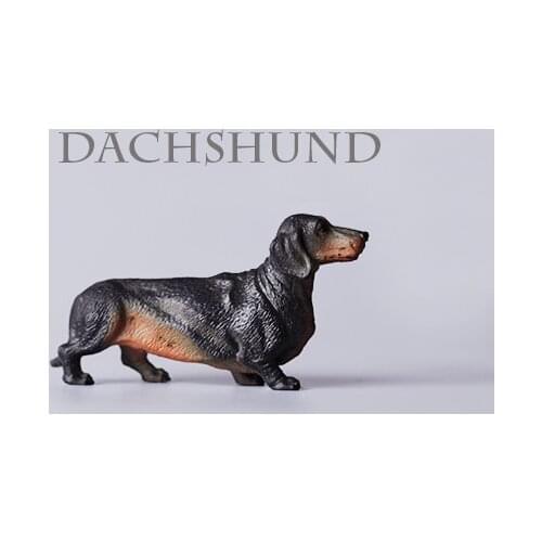 Pvc figure animal model of pet Dachshund dog toy 2pcs/set