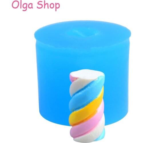 KYL122 21.3mm Marshmallow Silicone Mold - Fudge Mold Miniature Food, Fondant Craft, Candy Making, Resin Molds, Polymer Clay Mold