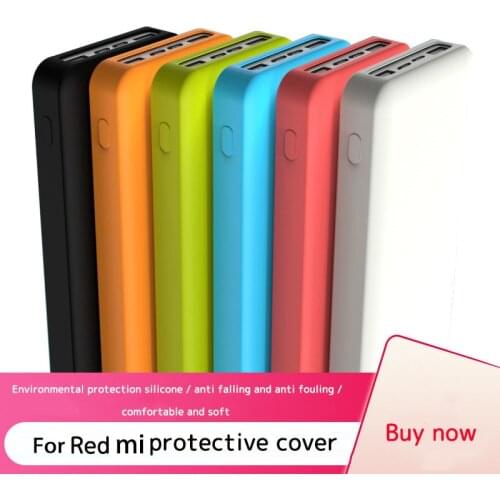 Silicone Protector Case Cover for Red Mi Power Bank 20000 MAh Powerbank Case Dual USB 10000 MAh Skin Shell Sleeve Cover