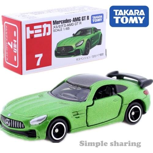 Takara Tomy Tomica No.7 Mercedes Benz AMG GT R Sport Car Model Kit 1/65 Diecast Roadster Toy Mould Collectibles