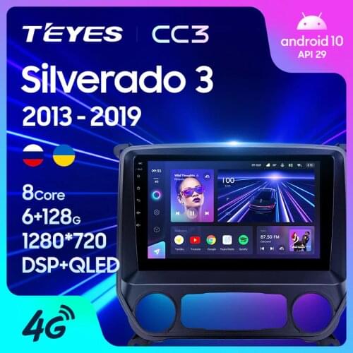 TEYES CC3 For Chevrolet Silverado 3 GMTK2 2013 - 2019 Car Radio Multimedia Video Player Navigation stereo GPS Android 10 No 2din 2 din dvd