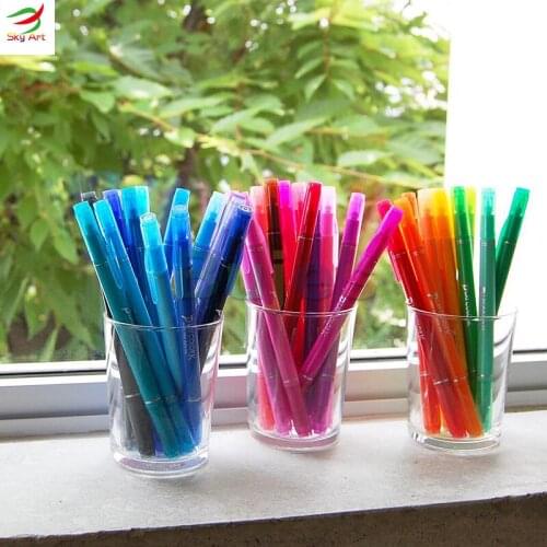 Tombow PLAY COLORK WS-PK Twin Tip Aqueous Sign Pen Choice From 36 Colours ,0.3/0.8mm,Hand Account Creative Drawing Pen