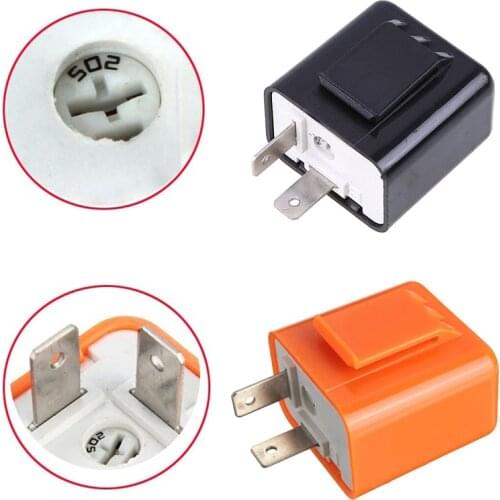 2/3/5 Pcs 12V 2 Pin Universal Electronic Adjustable Frequency Square LED Flashing Relay Motorcycle Turn Signal Hyper Flash