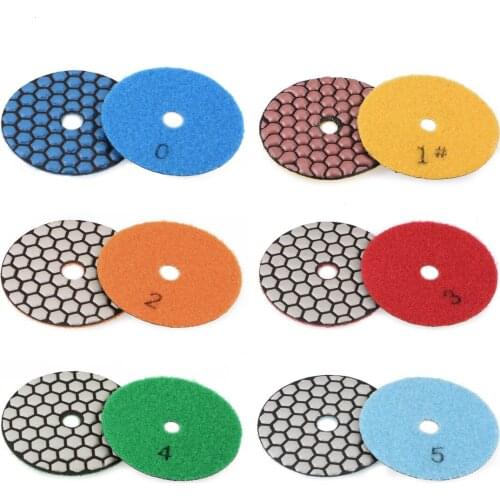 Uxcell Dry Diamond Polishing Pad Hook and Loop Flocking Back for polishing stone glass ceramic jade marble granite ect