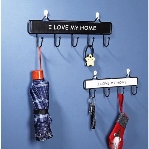 Vintage Wooden Coat Hooks Nordic Home Decoration Creative Porch Room Organizer Pink Hook Wall Shelves Clothes Hanger Key Holder