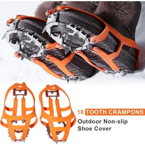 VIP Anti-ski Climbing Shoe Cover 18 Teeth Claw Shoe Cover Non-Slip Shoes Cover for Walking, Jogging, or Hiking on Snow and Ice