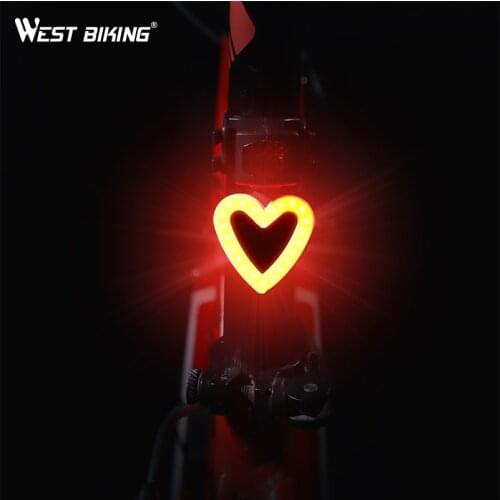 WEST BIKING USB Rechargeable Bicycle Taillight 6 Modes LED Reflective Lamp Bike Light MTB Road Bike Accessories Cycling Light