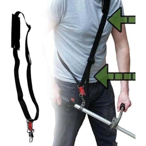 1Pcs Black Strimmer Shoulder Harness Strap Lawn Mower Trimmer Hook Carry For Brush Cutter with Straps E8T8