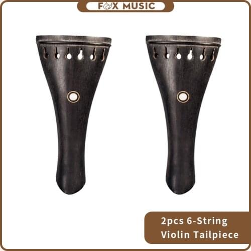 2PCS 6 String Violin Tailpiece Ebony Paris Eye For 4/4 Violin & 4/4 Electric Violin Tool &Accessories
