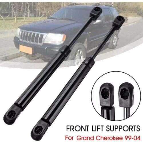 2Pcs Car Front Engine Hood Lift Supports Rod Gas Springs Shocks Strut Bars Rod for Jeep Grand Cherokee WJ WG 55136764AA