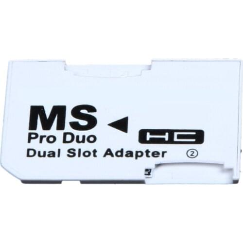 Memory card adapter Dual Slot Micro For SD SDHC TF to Memory Stick MS Card Pro Duo Reader Adapter for windows /Mac os /Linux