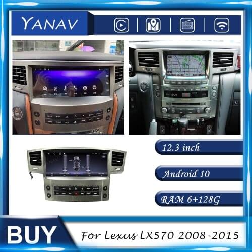 Android 2 Din Car Radio For Lexus LX570 2008-2015 Auto Stereo Receiver GPS Navigation Multimedia MP3 Player Built in Carplay