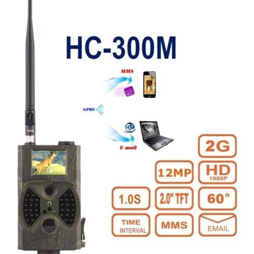 16MP 1080P Hunting Camera 2G MMS SMTP SMS Cellular Wireless Wildlife Trail Cameras HC300M Night Vision Surveillance Wild Cams