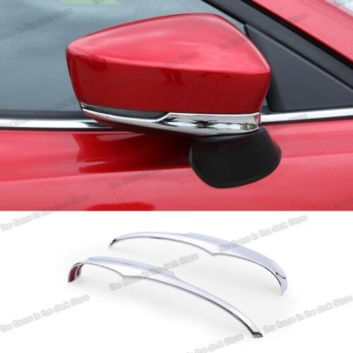 Lsrtw2017 stainless steel car rearview trims for Mazda 3 Axela Accessories 2017 2018 2019 bn decoration auto styling