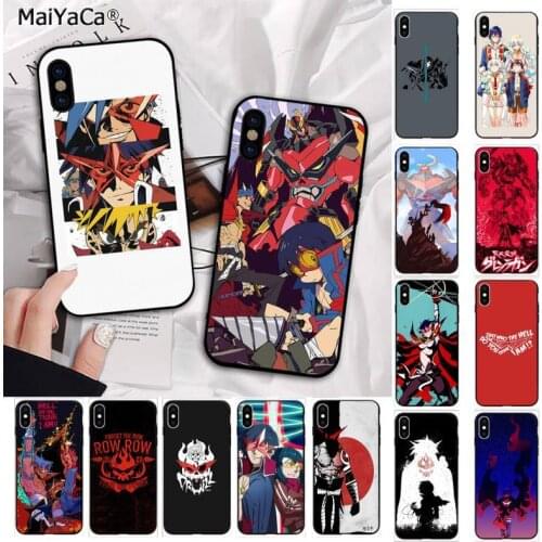 MaiYaCa Tengen Toppa Gurren Lagann Black TPU Soft Phone Case Cover for iPhone 11 pro XS MAX 8 7 6 6S Plus X 5S SE 2020 XR cover