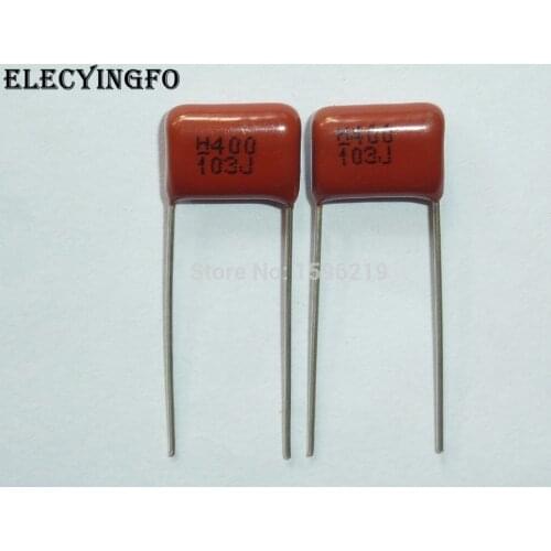 100pcs CBB capacitor 103 400V 103J 0.01uF 10nF P10 CL21 Metallized Polypropylene Film Capacitor