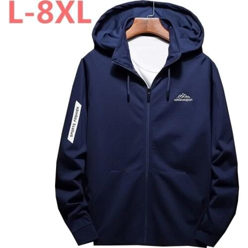 NEW 8XL 7XL Jacket Spring Autumn Men hooded Coat male Casual Style Waterproof Lightweight Windbreak Men Clothes masculina