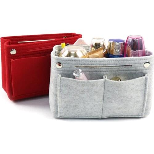 Multifunction Women Insert Bag Makeup Cosmetic Bags Travel Inner Purse Portable Handbag Storage Organizer Tote