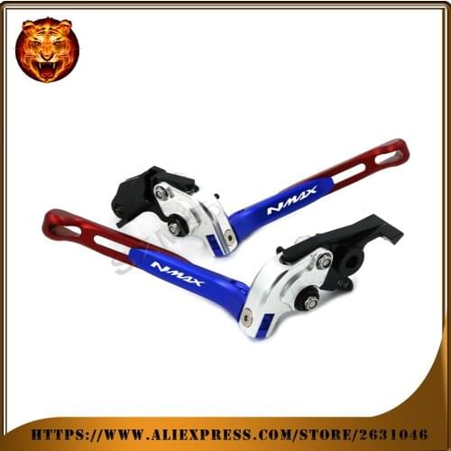 Motorcycle Adjustable Folding Extendable Front Rear Brake Lever For YAMAHA NMAX155 2017 NMAX125 2016 2017 NMAX 155 125 red