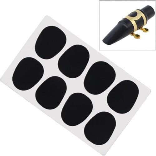Saxophone Mouthpiece Cushions 8pcs/lot Black Silicone 0.5mm Alto Tenor Saxophone Clarinet Mouthpiece Cushions